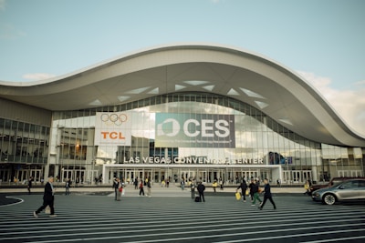 Las vegas convention center with ces branding
