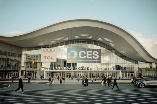 Las vegas convention center with ces branding