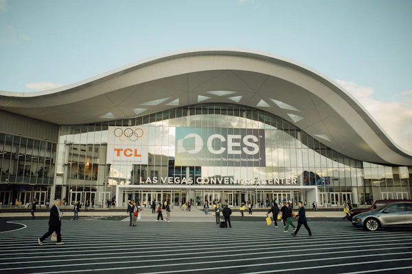 Las Vegas Convention Center exterior with CES branding