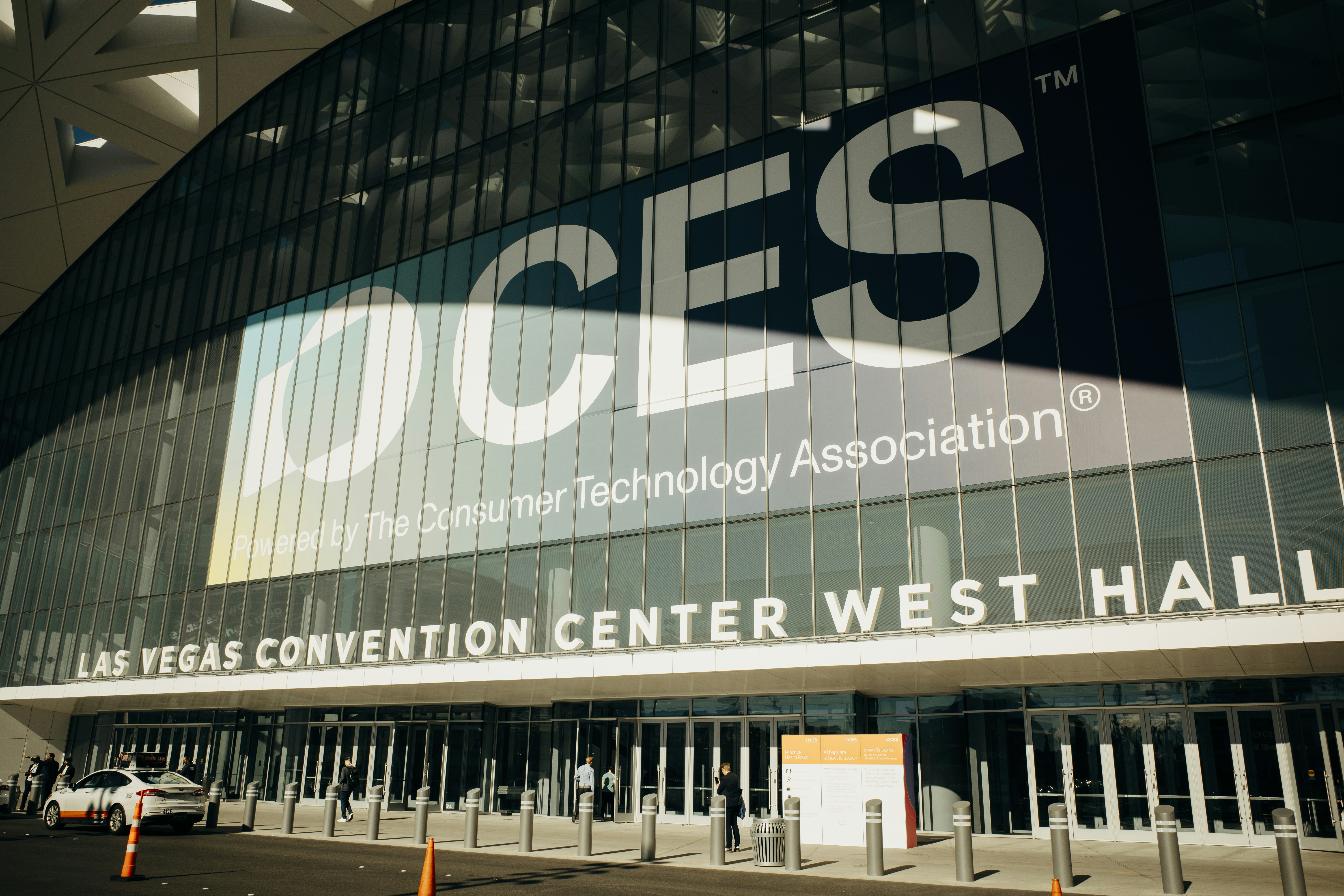 Las vegas convention center west hall with ces logo