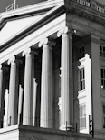A grand neoclassical building with tall columns