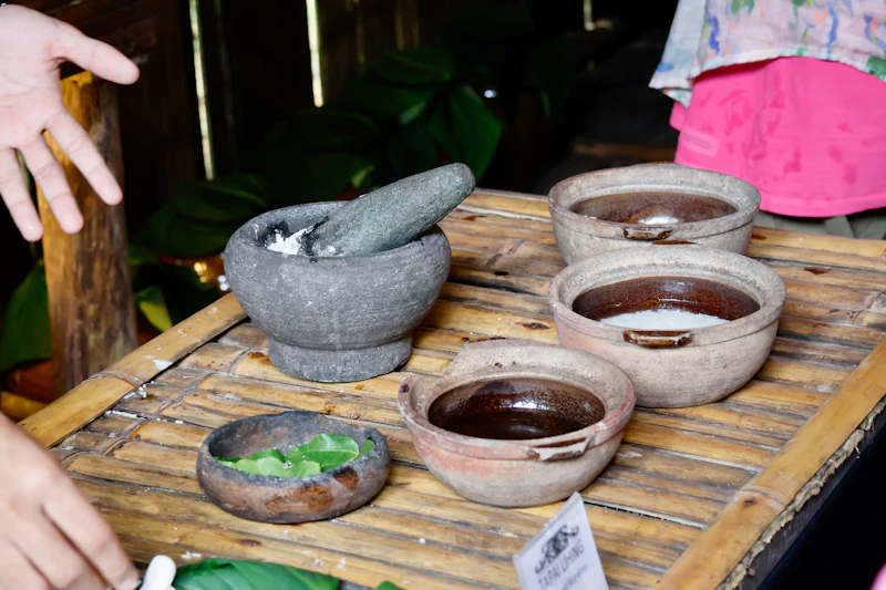 Ayurvedic herbs and oils prepared for Panchakarma
