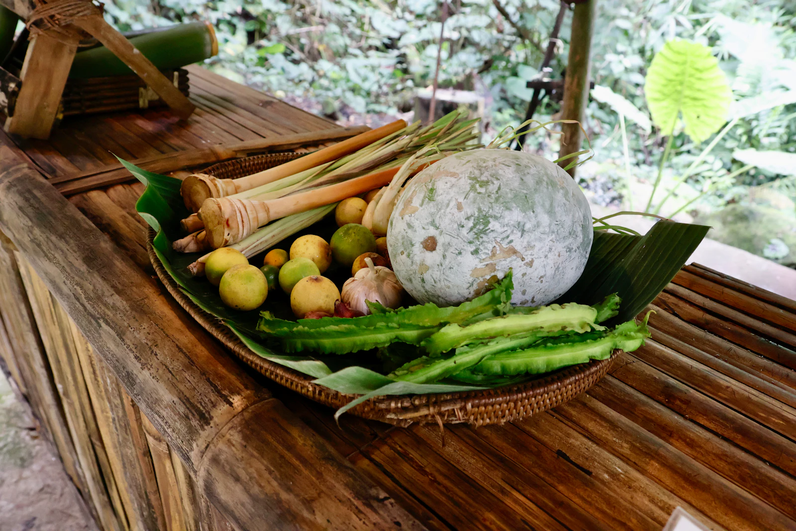 Illustrative image for what to eat in ubud: base genep and balinese dishes.