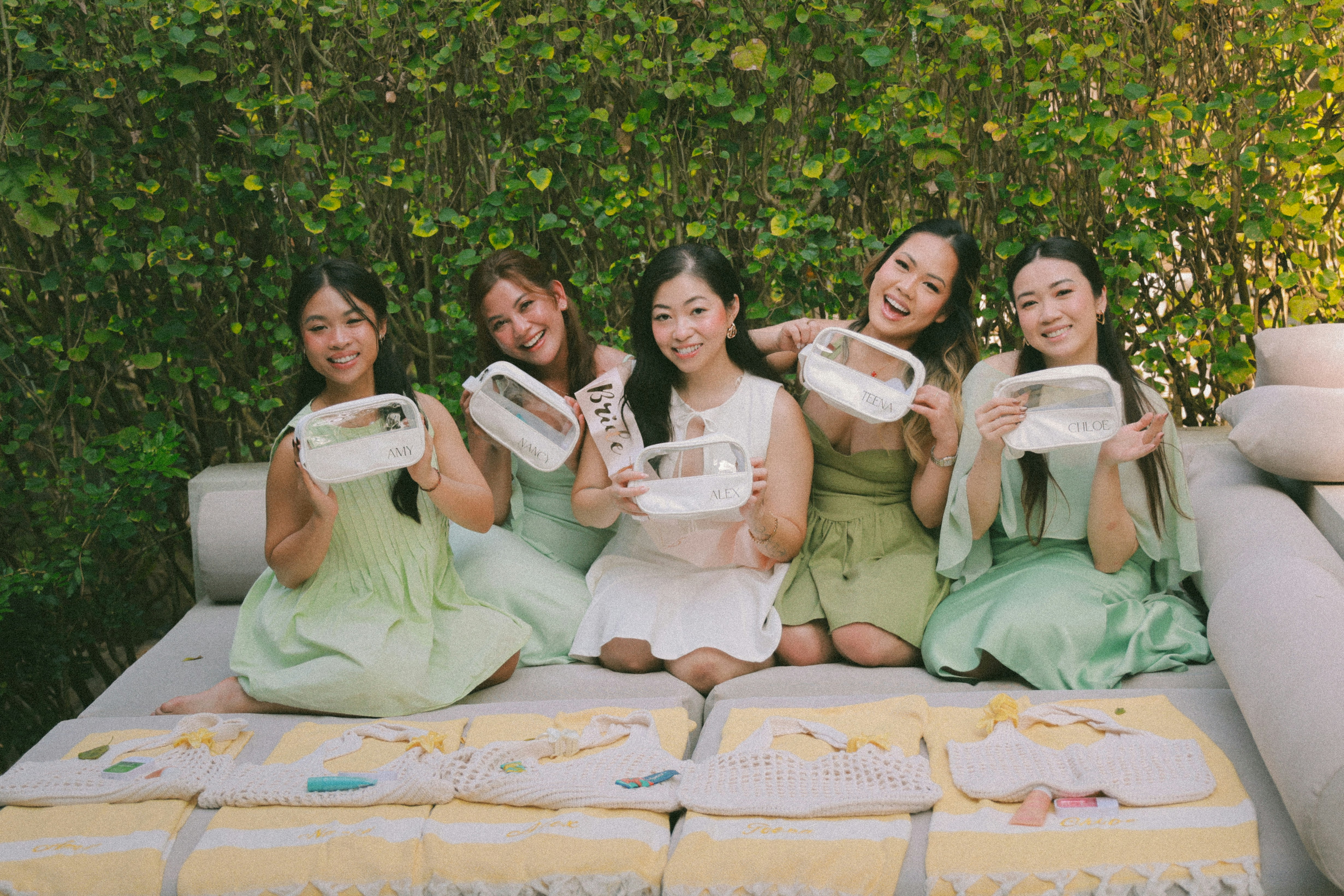 Beautiful gift boxes and party favors arranged elegantly