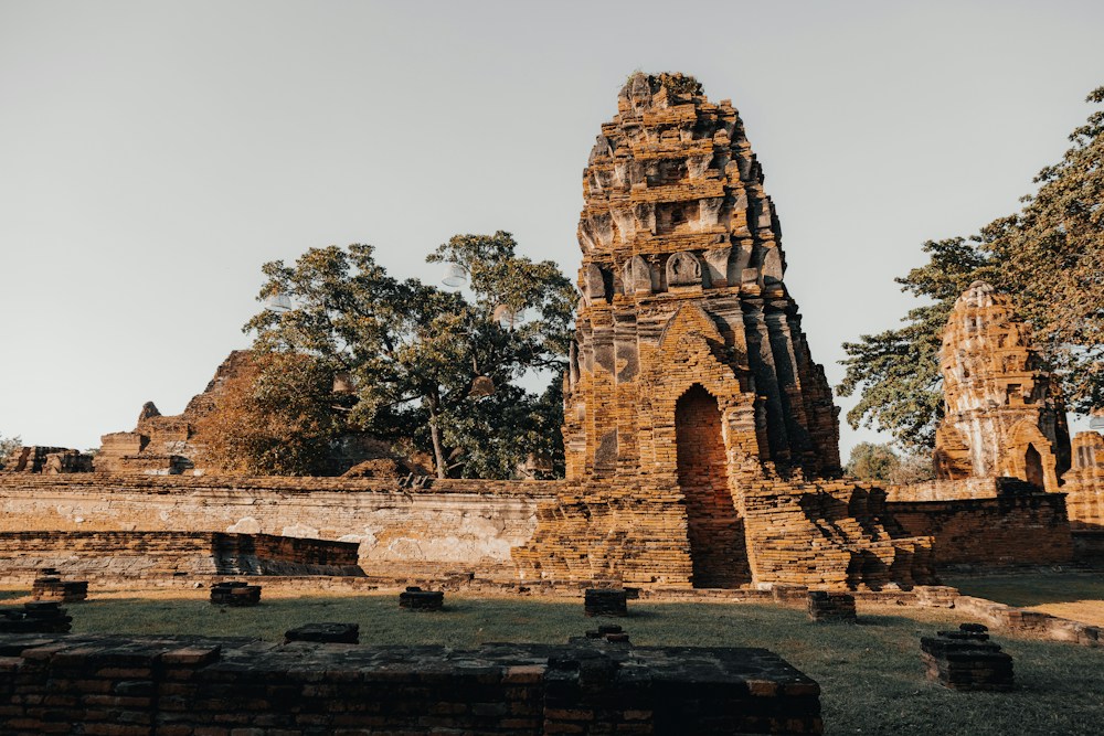 Ancient brick ruins of a temple