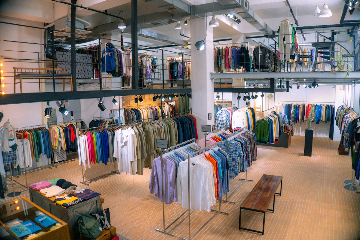Intérieur de boutique soigneusement aménagé