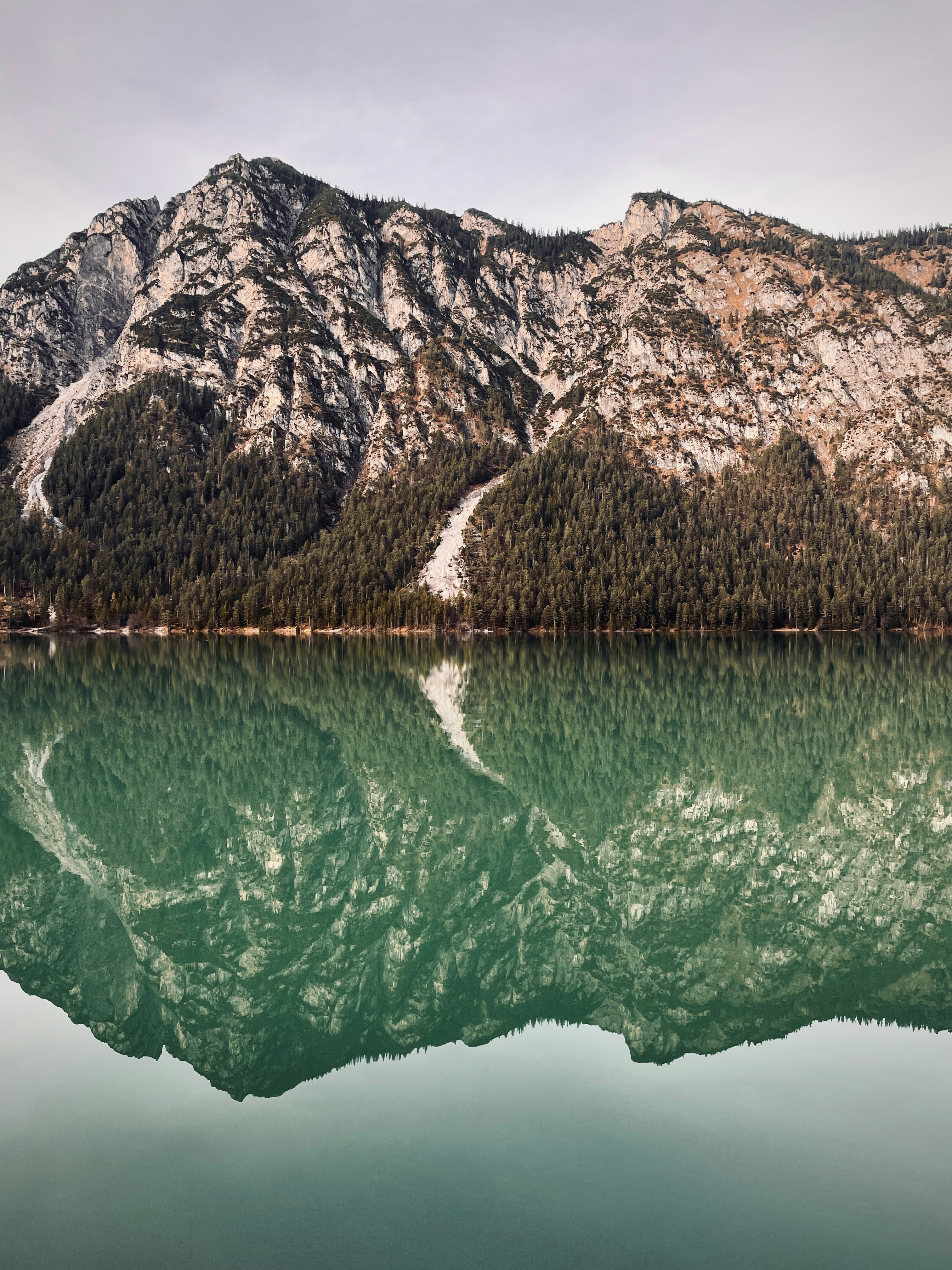 Majestic mountain reflected in a calm lake