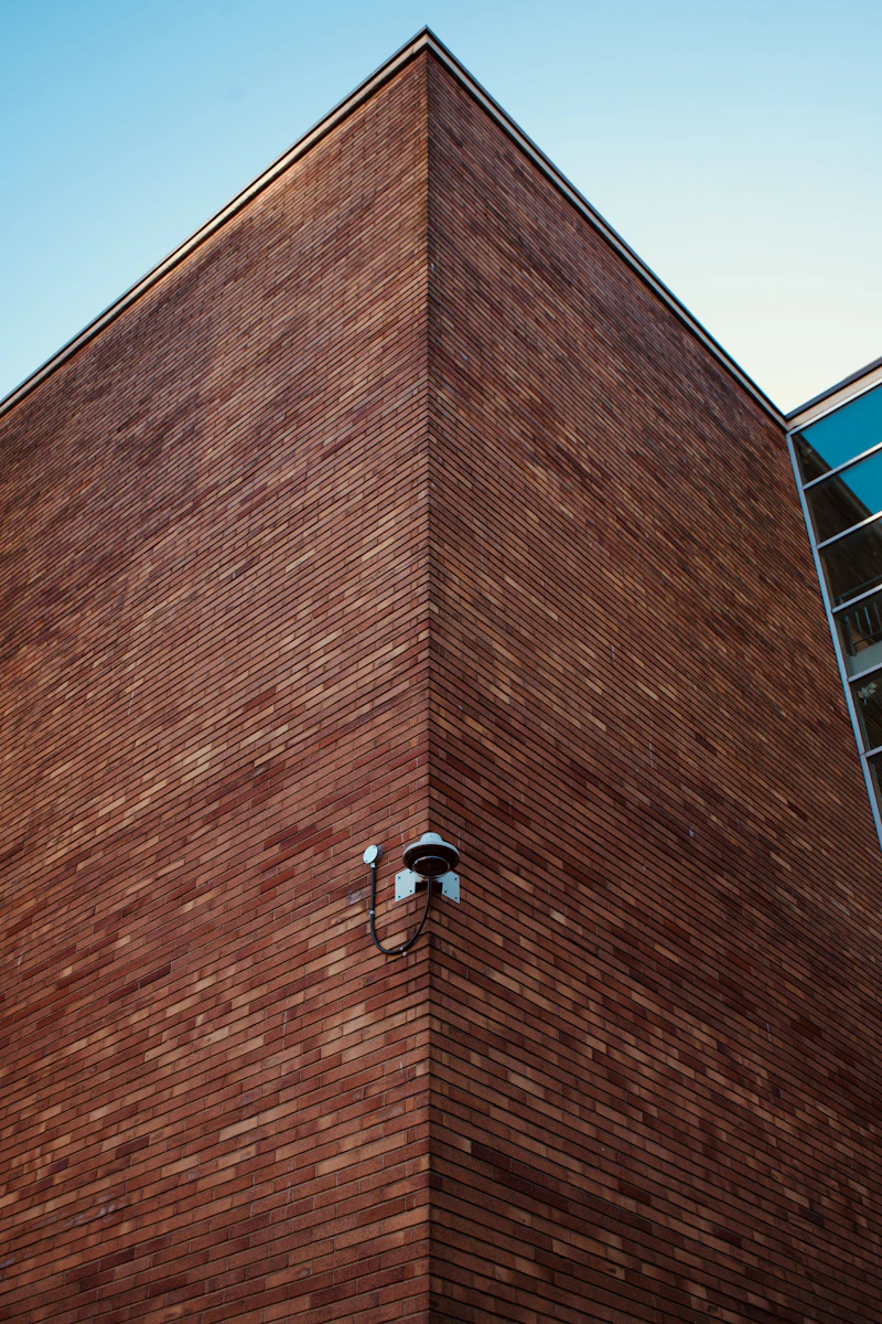 Commercial building security camera surveillance system installation