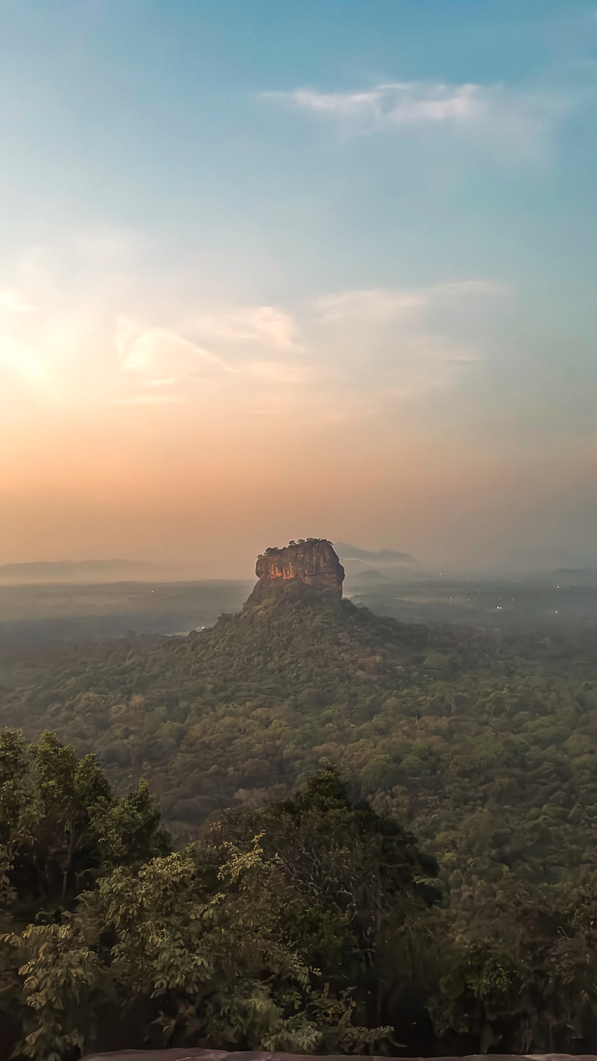 Sigiriya rock at sunrise