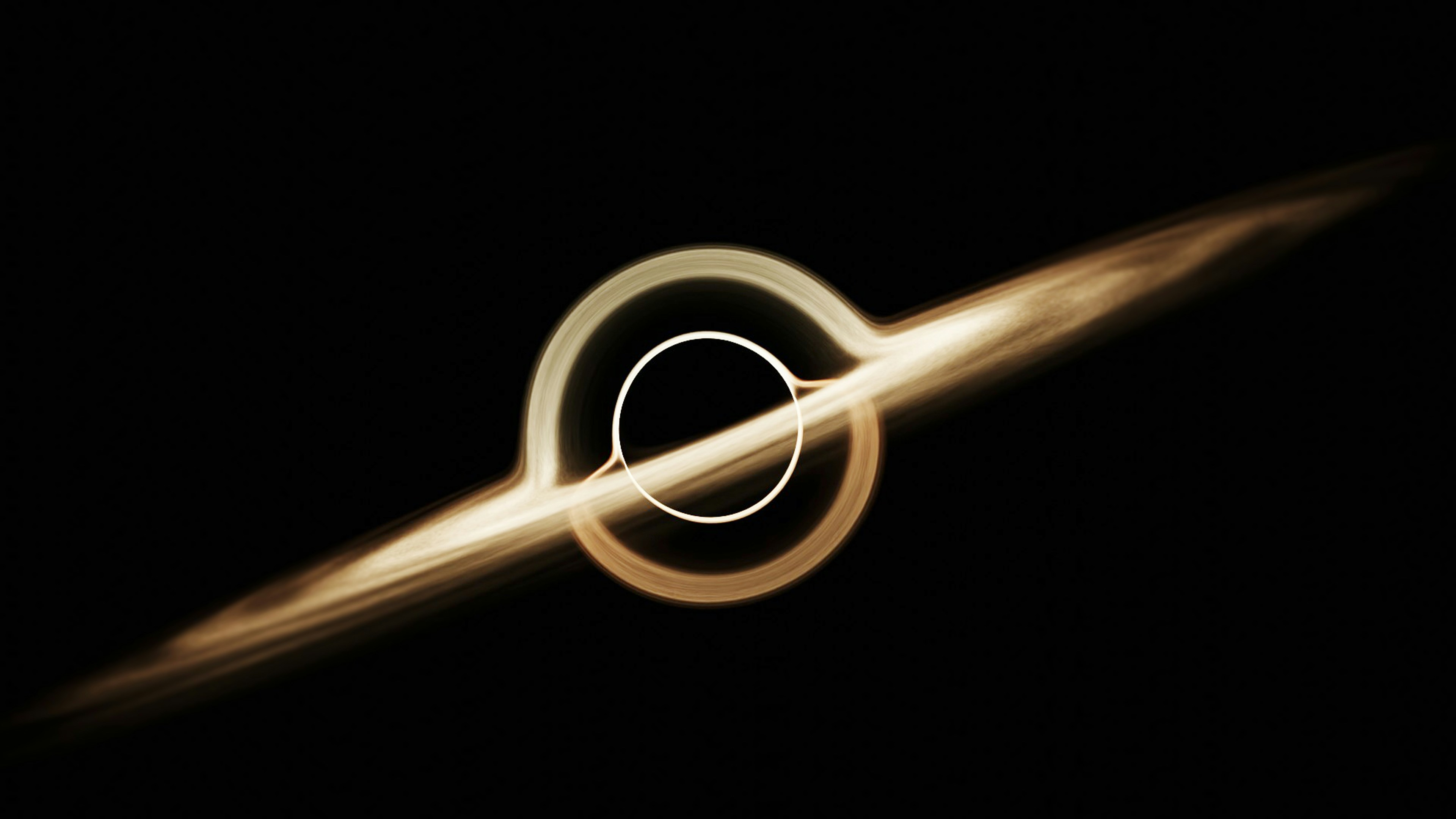 Derin uzayda, çevresindeki ışık ve gaz bulutlarını içine çeken devasa bir kara deliğin sanatsal ve bilimsel tasviri.