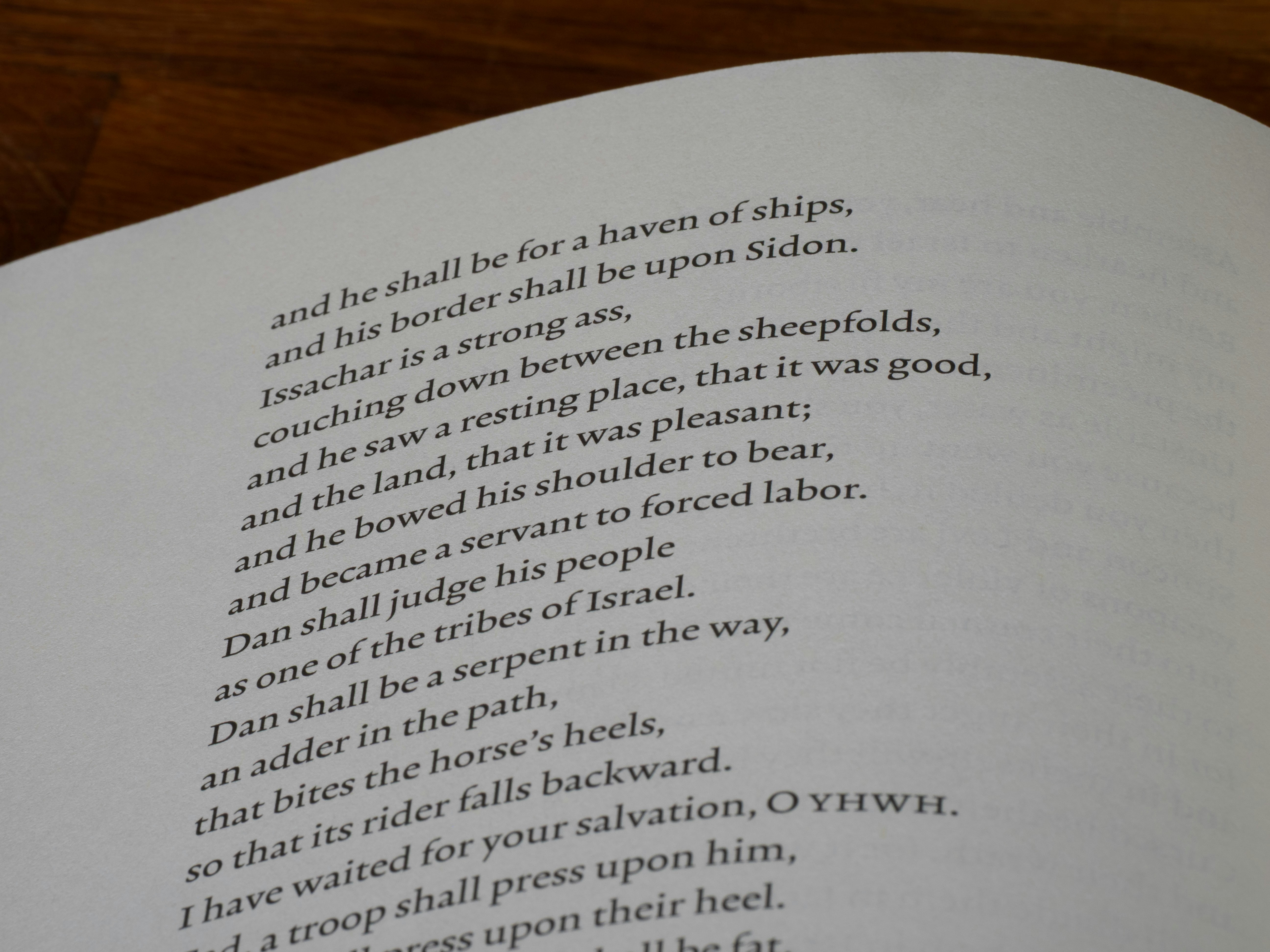 Text from a book with religious verses.