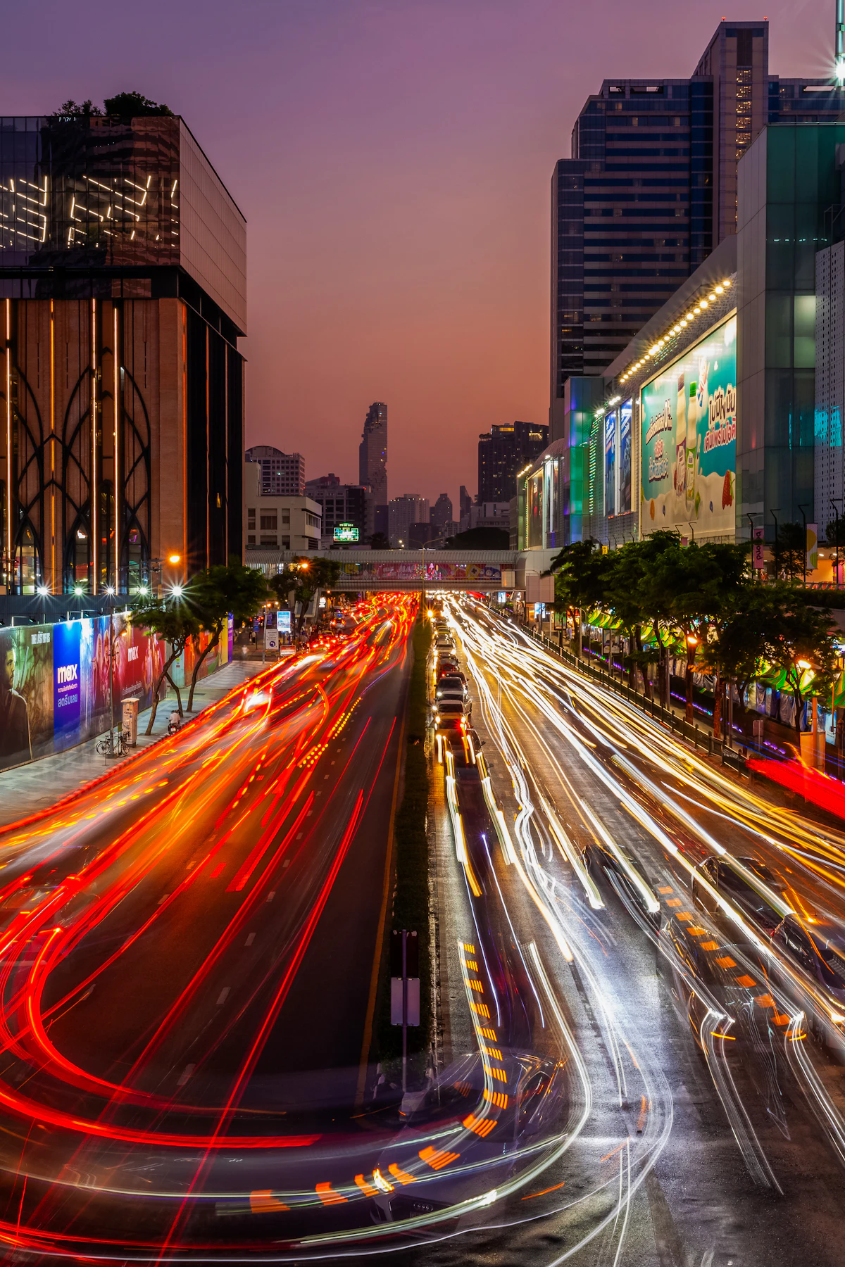 Bangkok skyline at dusk