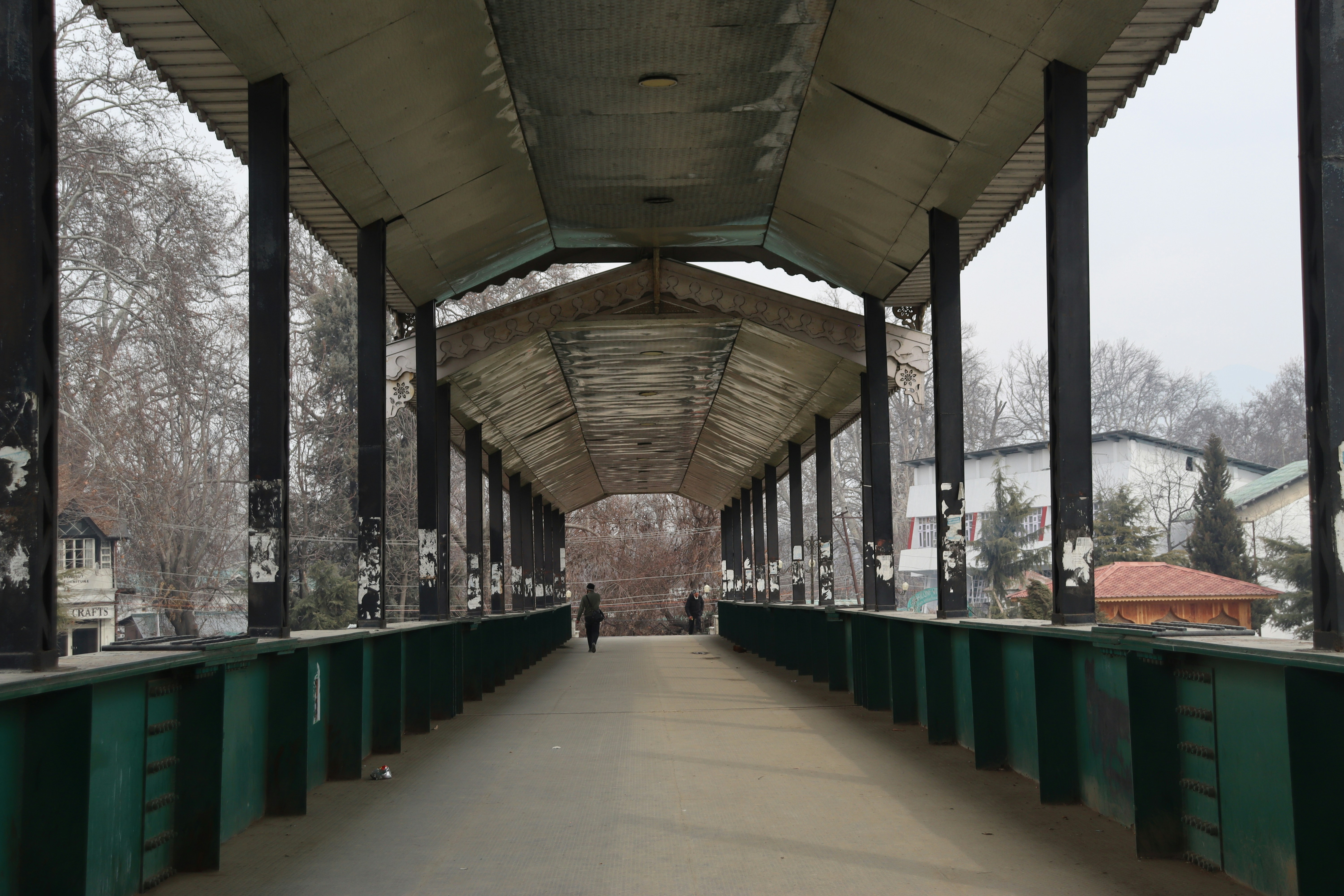 A covered walkway.