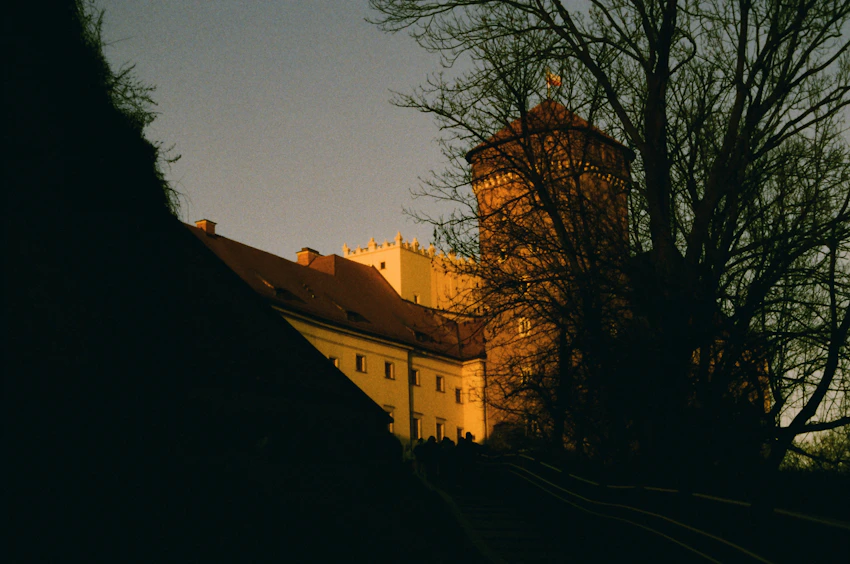 Wawel Royal Castle in warm evening light
