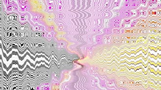 Abstract wavy pattern with pink, yellow, and gray colors