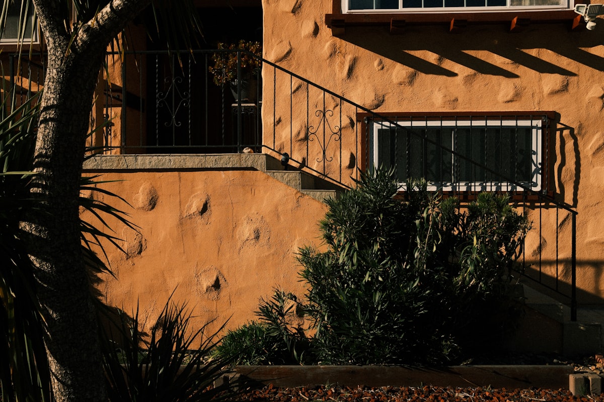 Textured stucco exterior