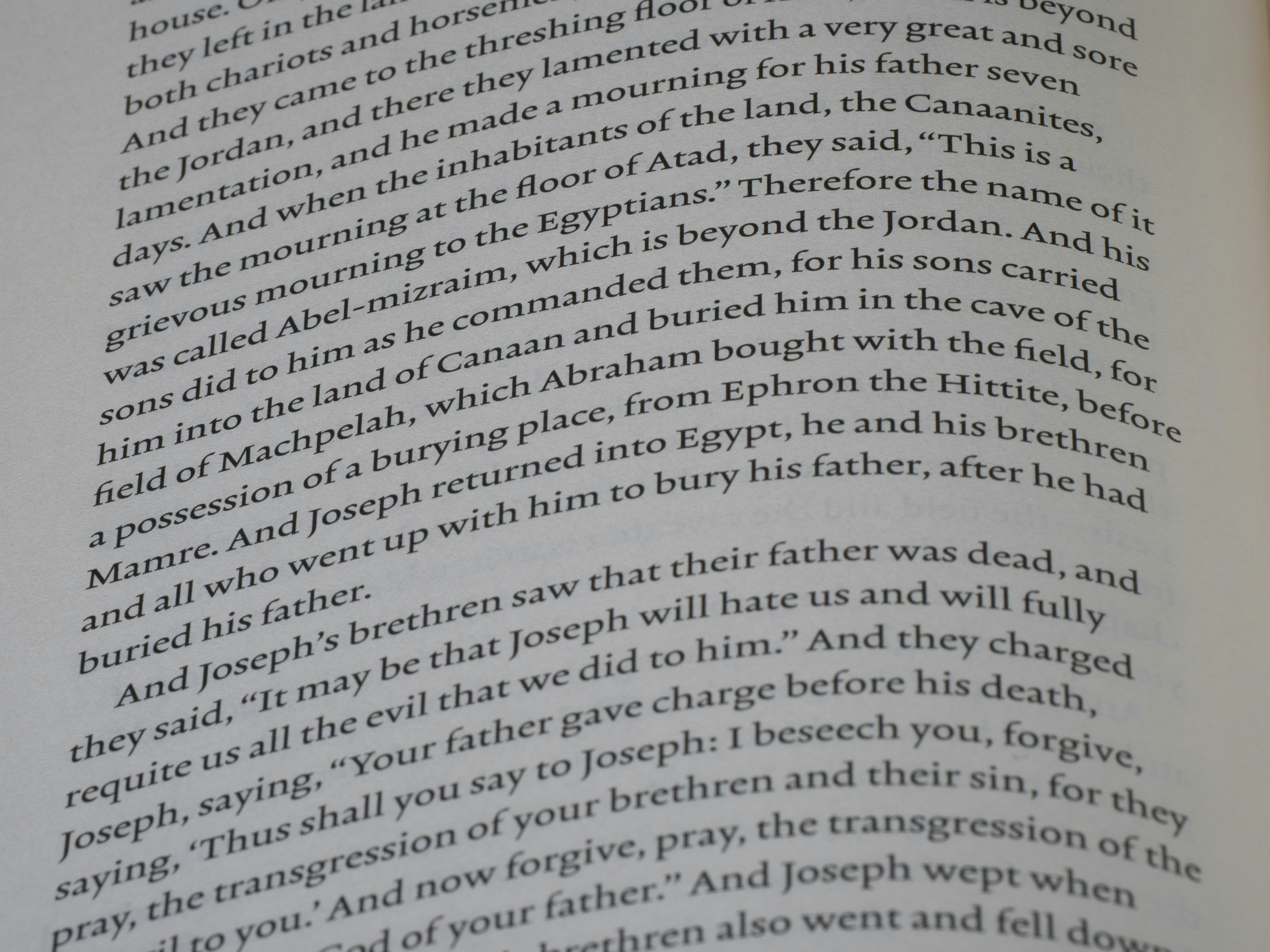 Close-up of ancient text on a page