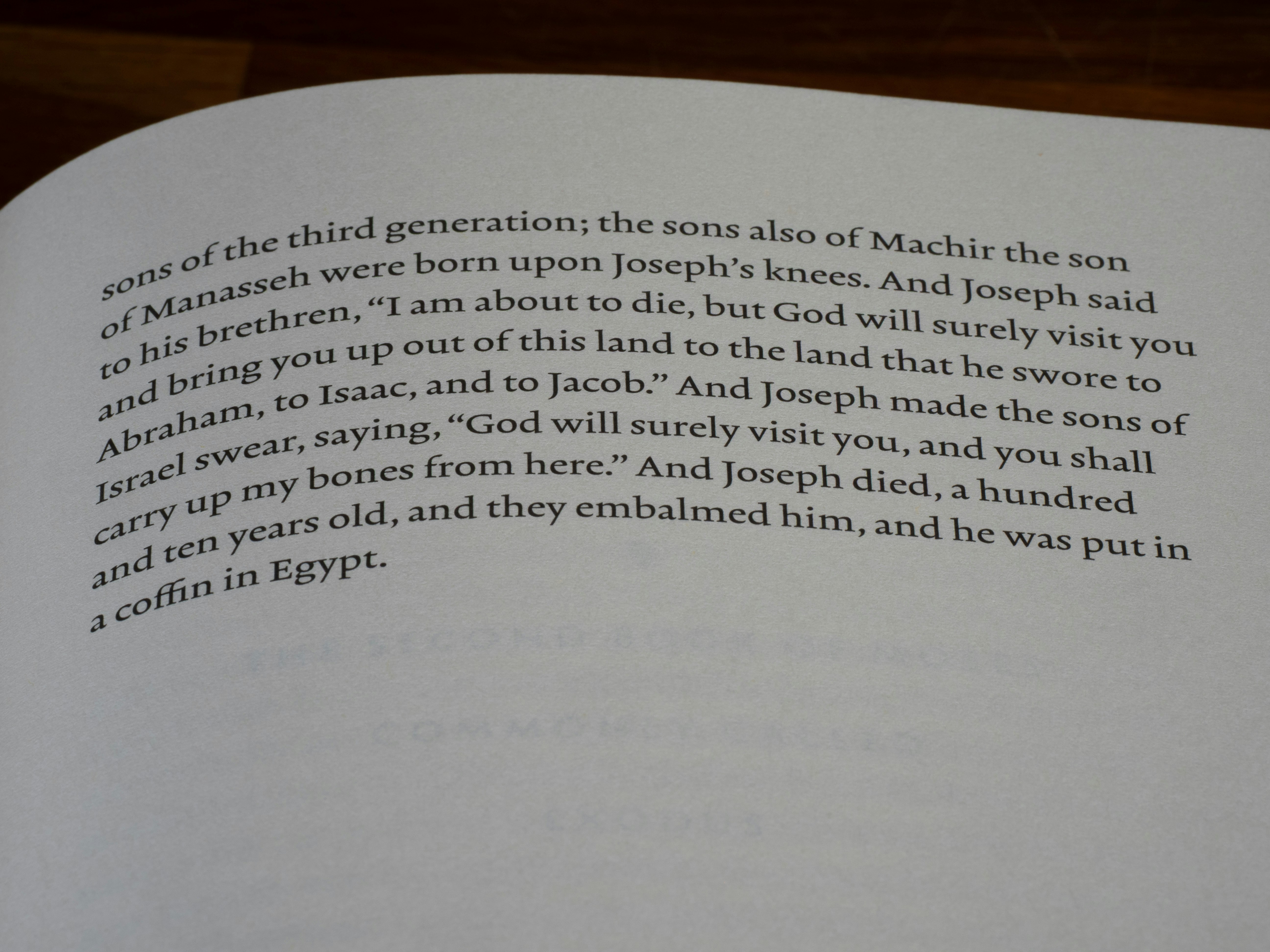 Text from a book about joseph's family.
