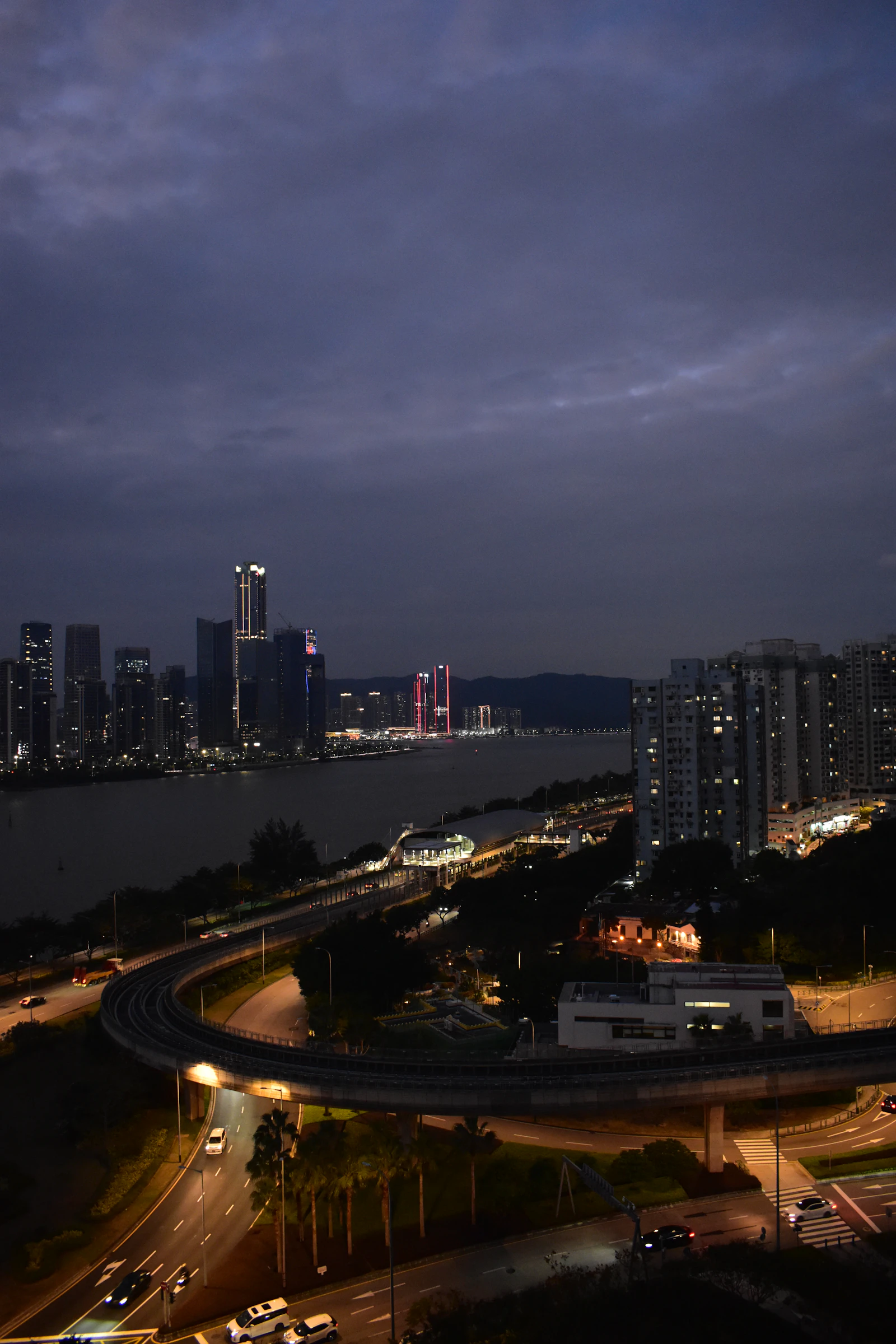 Macau skyline at dusk
