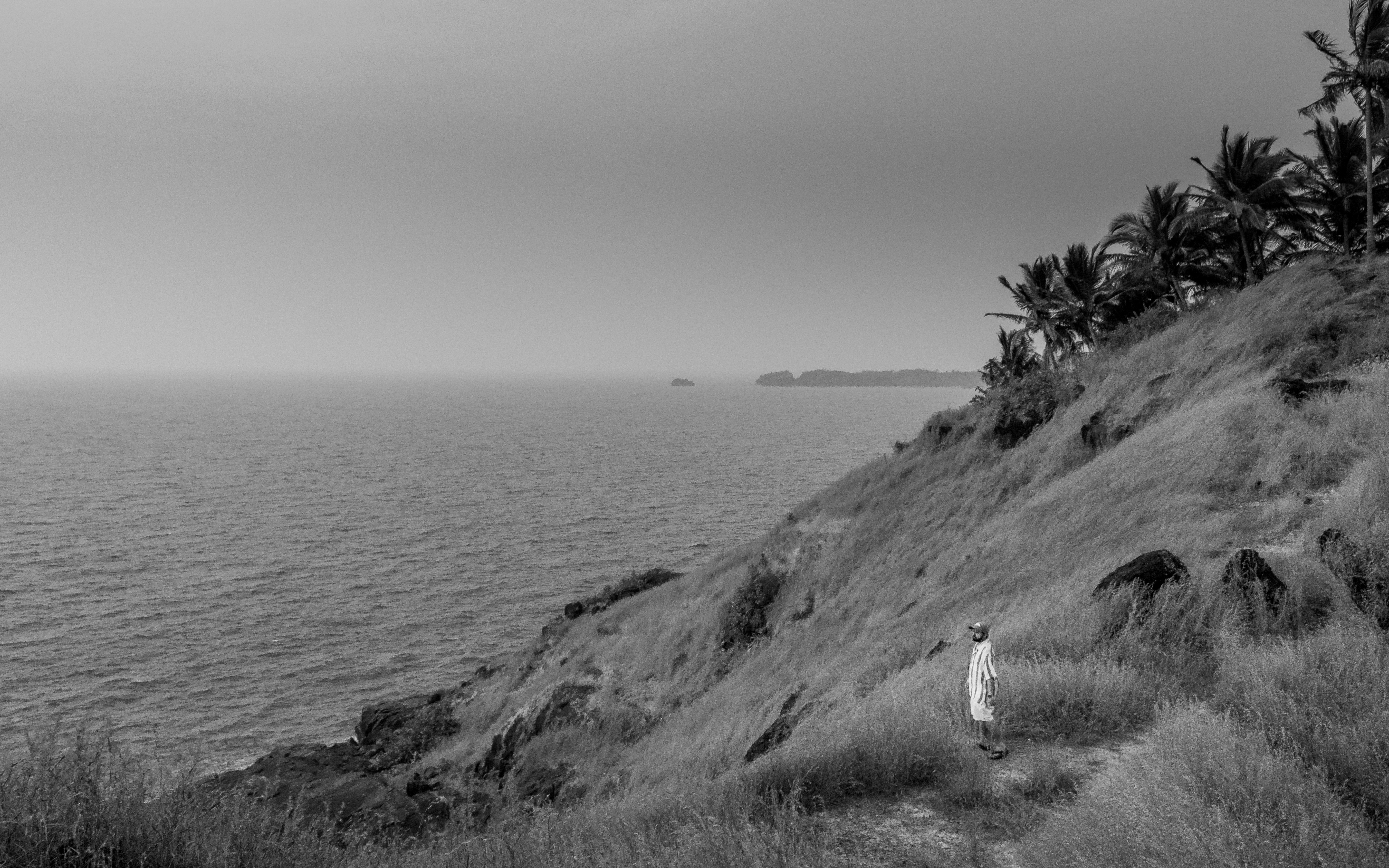 A hand casting a vote into a ballot box with the Goa coastline in the blurred background, symbolizing the democratic process amidst the state's beauty.
