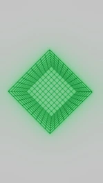 Green grid pattern on a light gray background