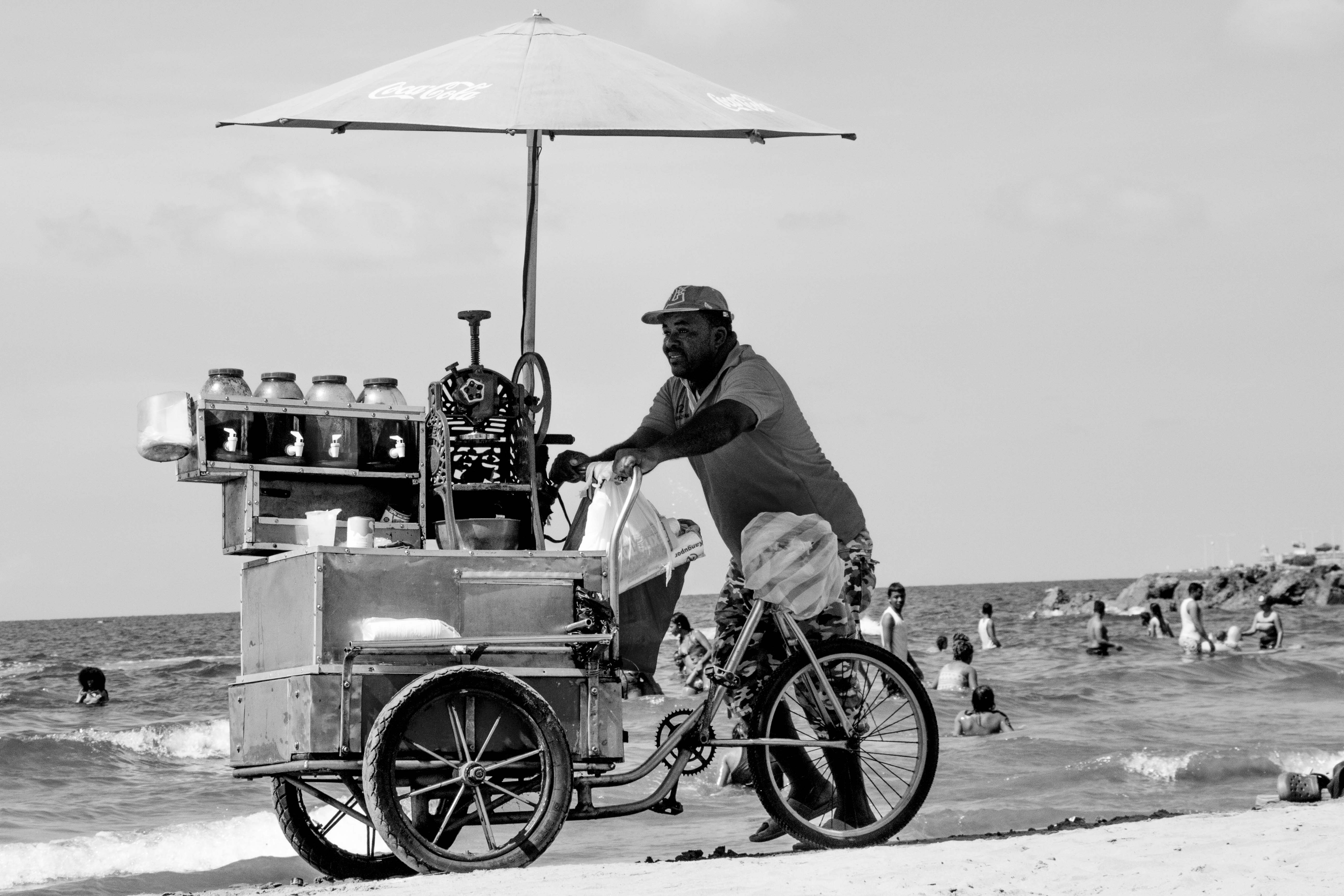 Man with an ice cart