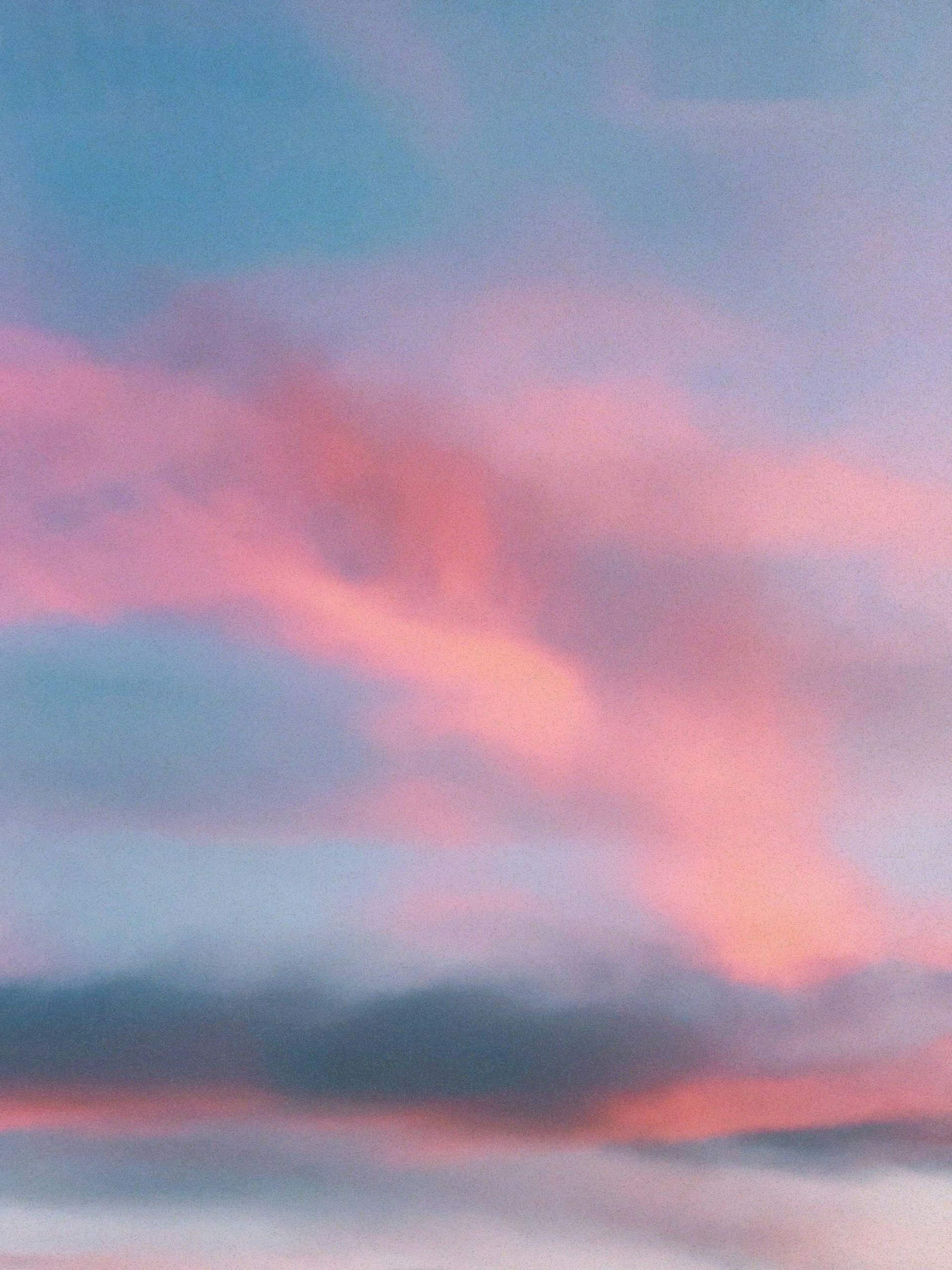 Pink and blue clouds in the sky