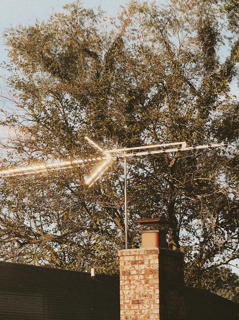Aerial fault-finding on a brick chimney aerial