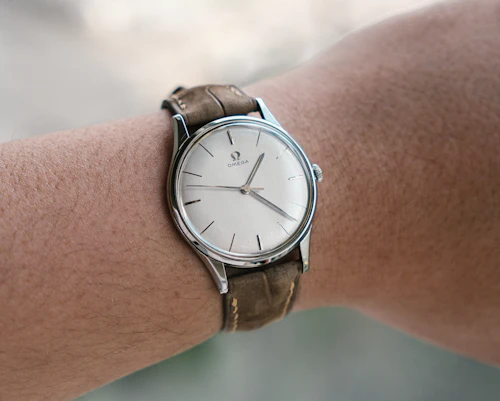Watch strap on wrist