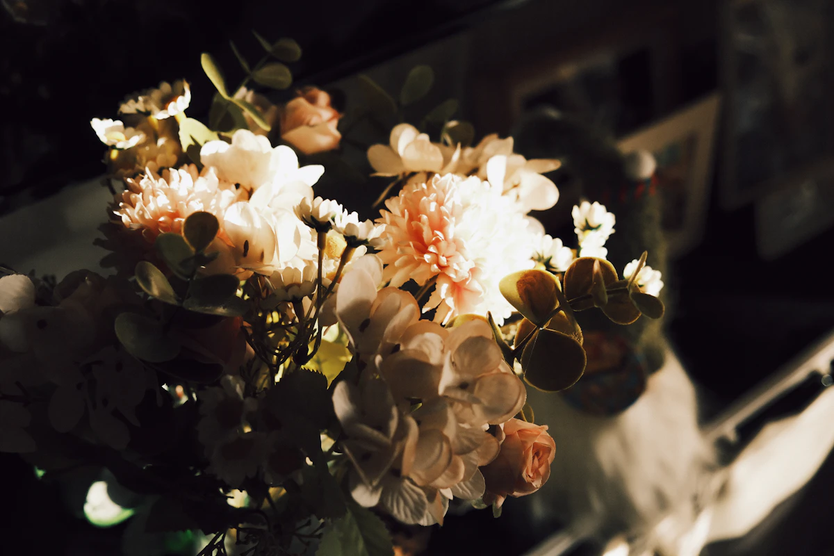 Zarte Blumen als Andenken