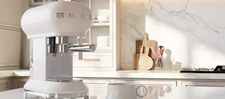 Breville Barista Express espresso machine on kitchen counter