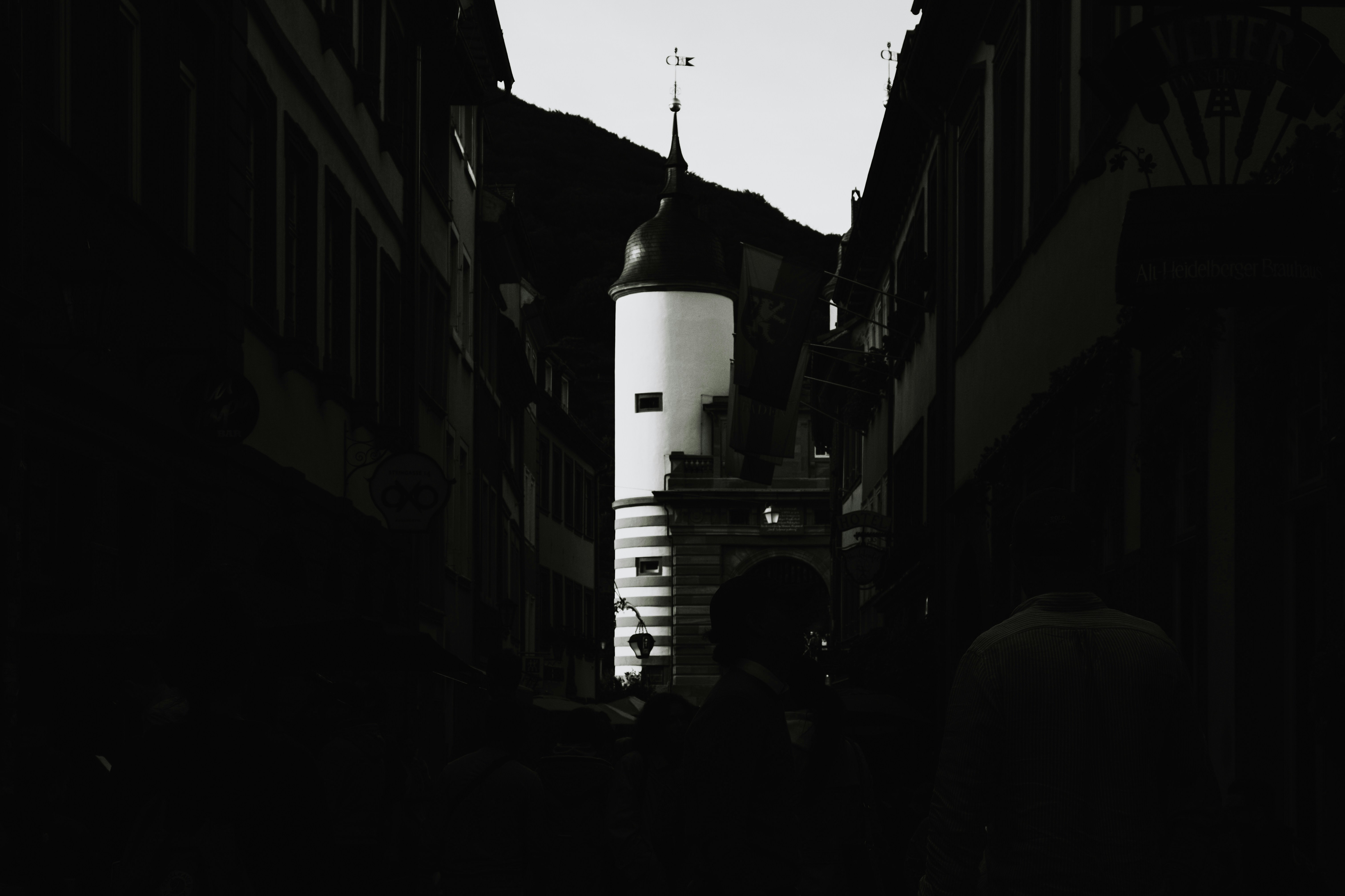 Kopfsteinpflastergasse in der Konstanzer Innenstadt