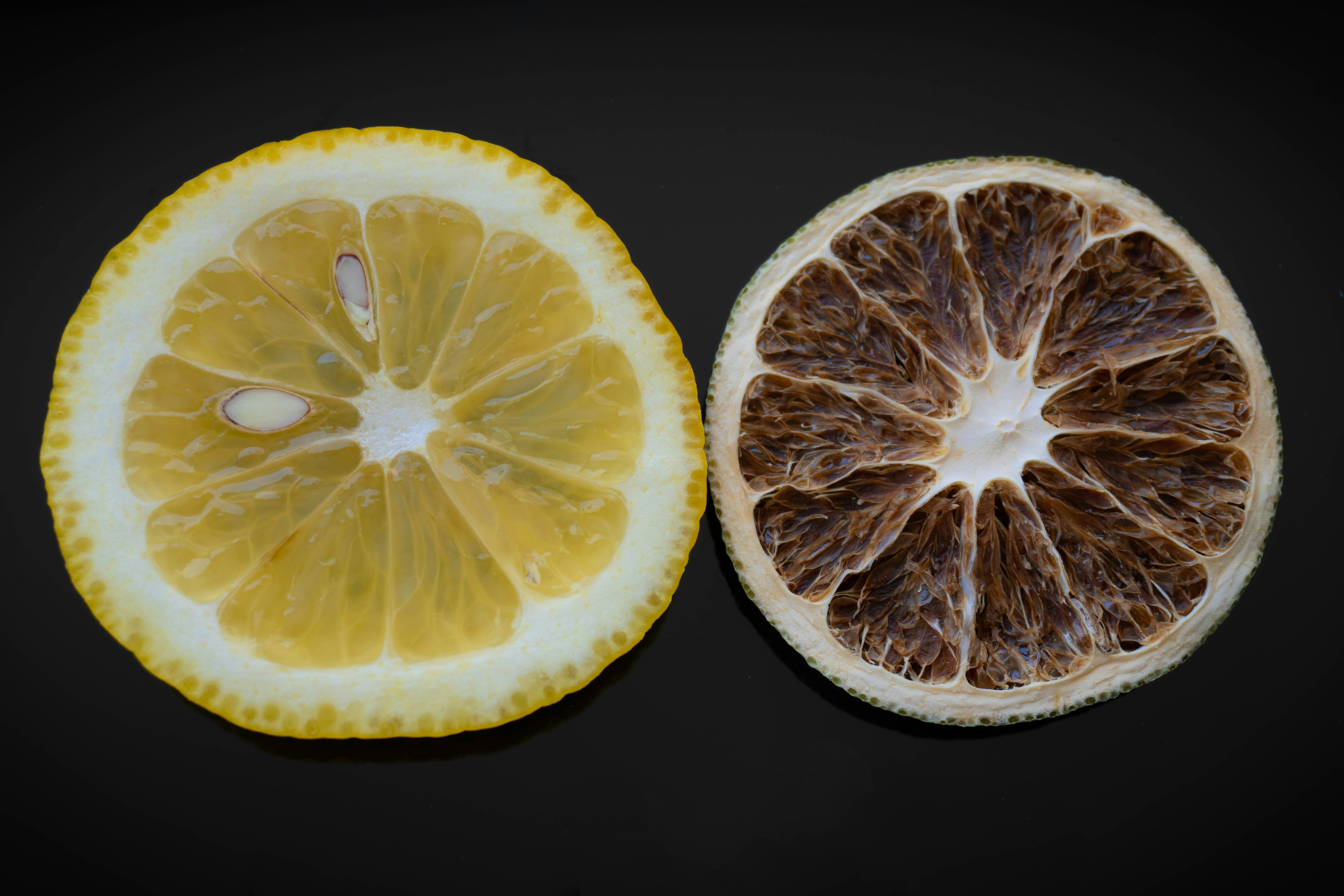 side-by-side of healthy vs. damaged skin (red, flaky) - improve skin barrier