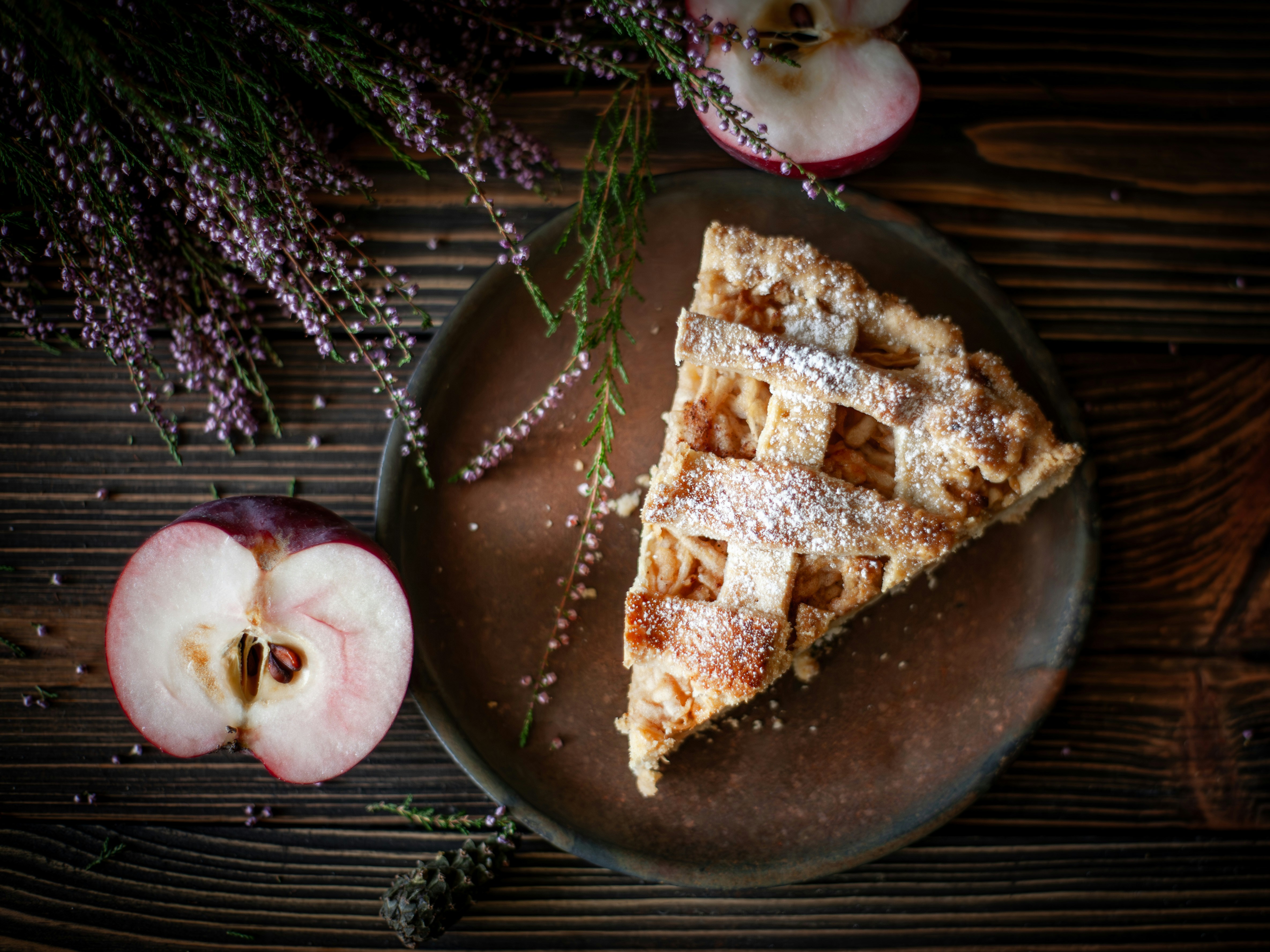 Homemade apple pie with lattice crust