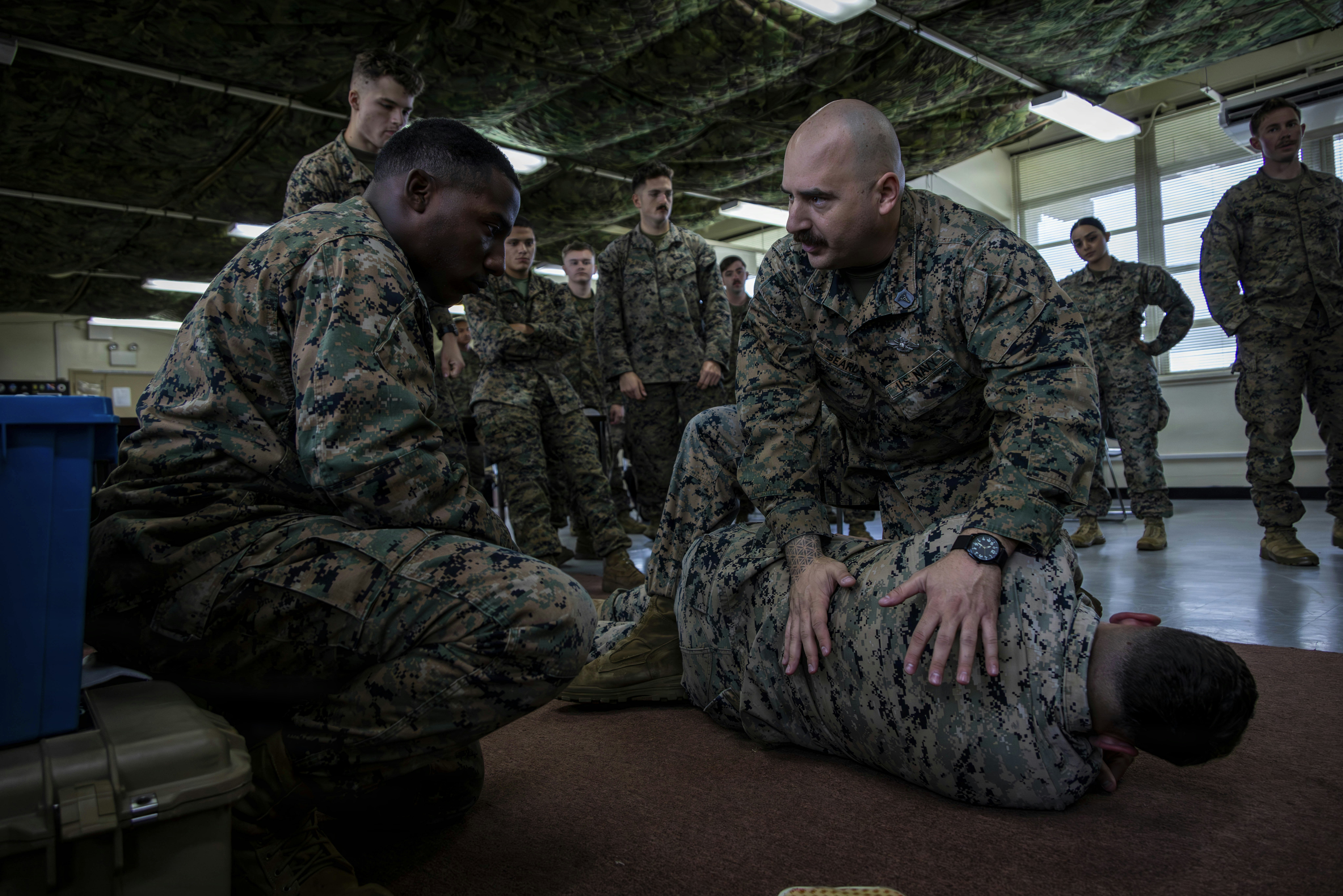 Marines practice tactical combat casualty care training