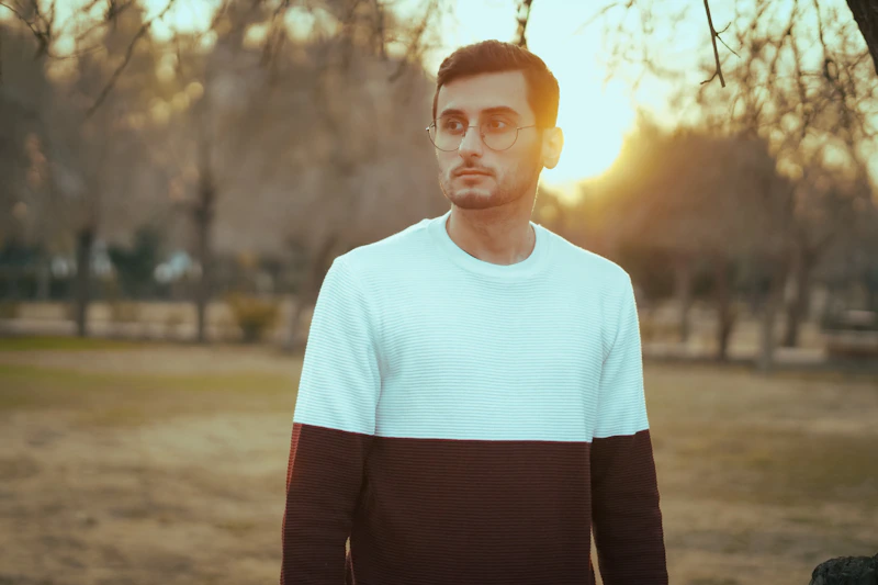 man enjoying golden hour in an Australian park