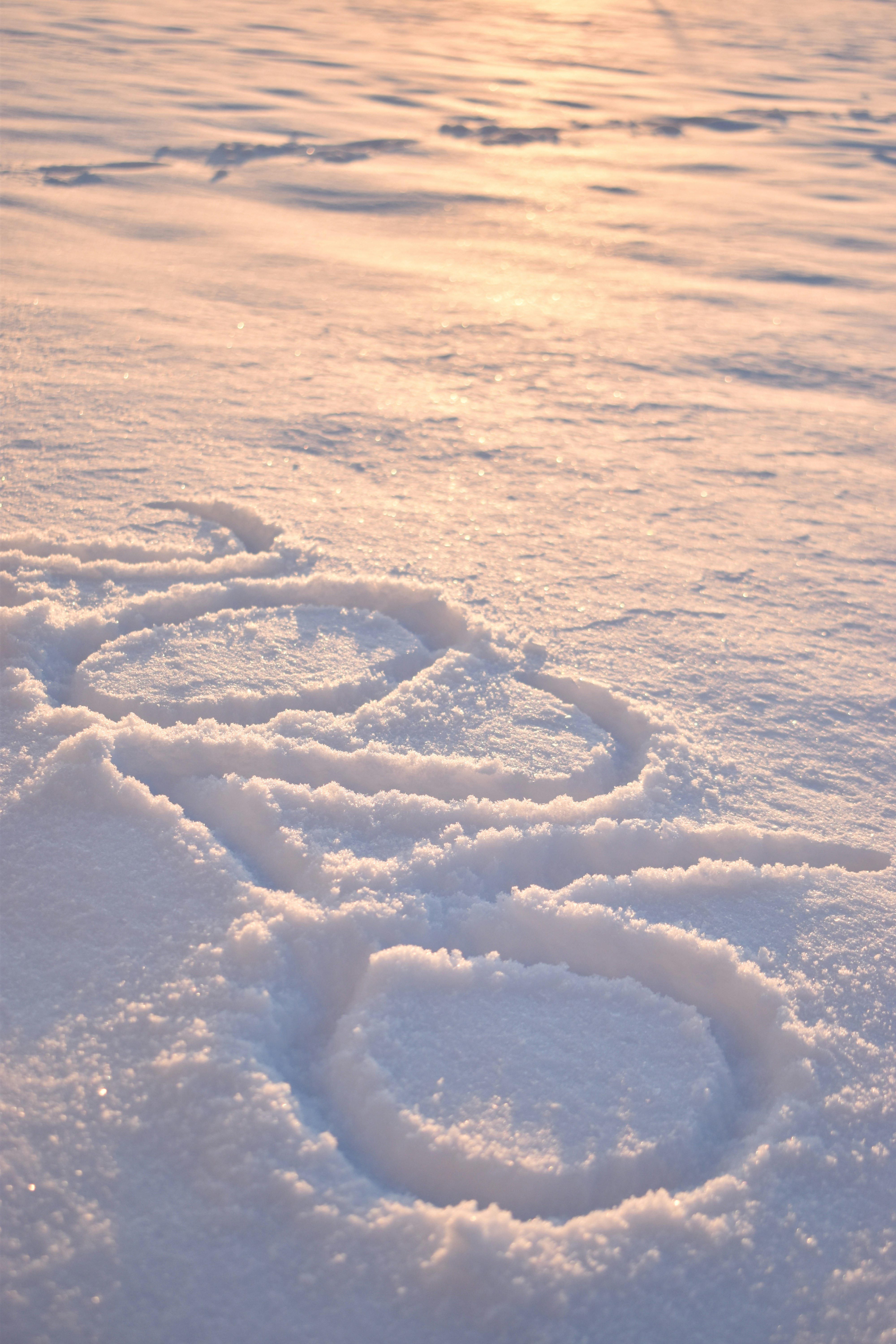 The numbers 2020 written in fresh snow