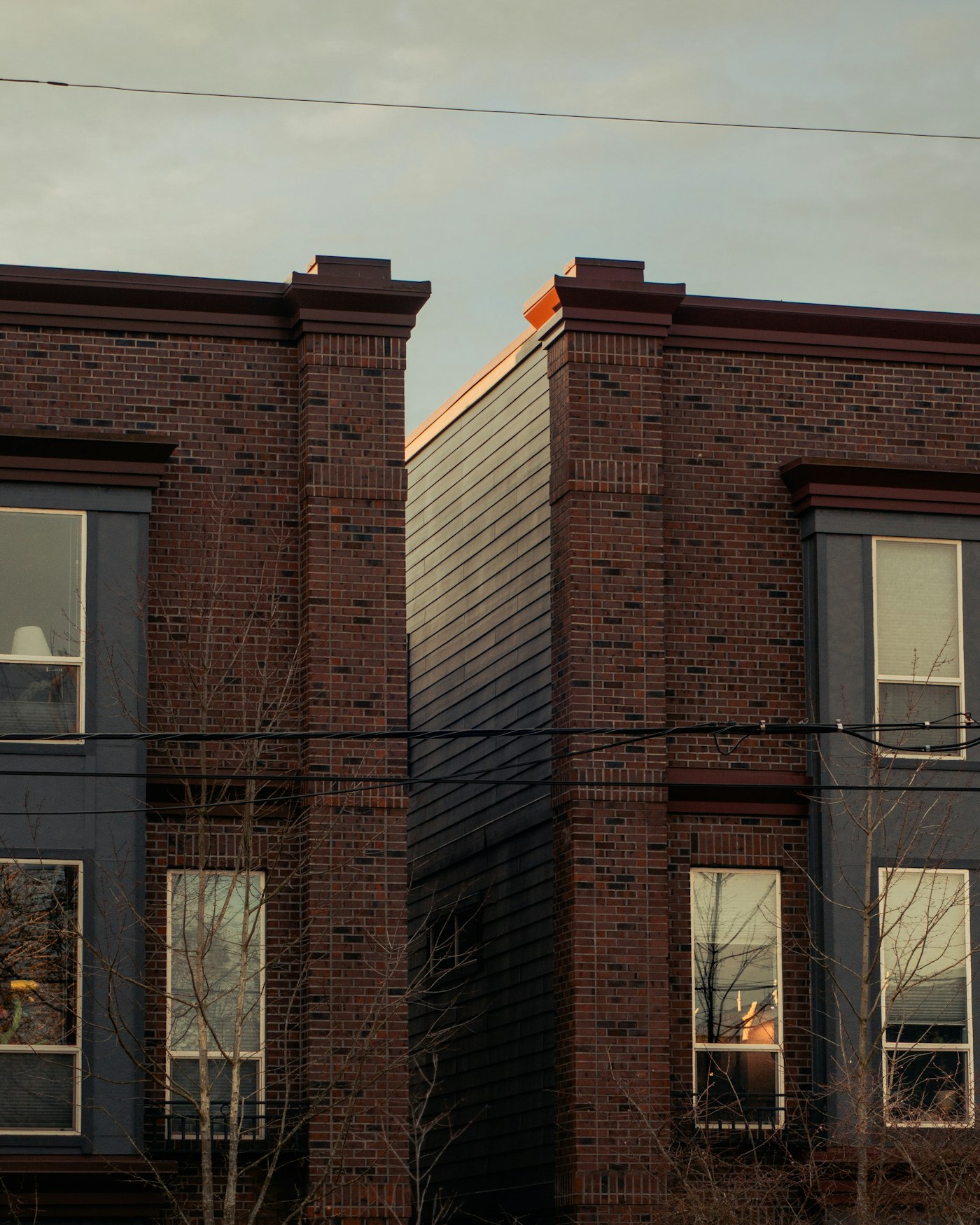 Duplex-style row homes with no strata corporation