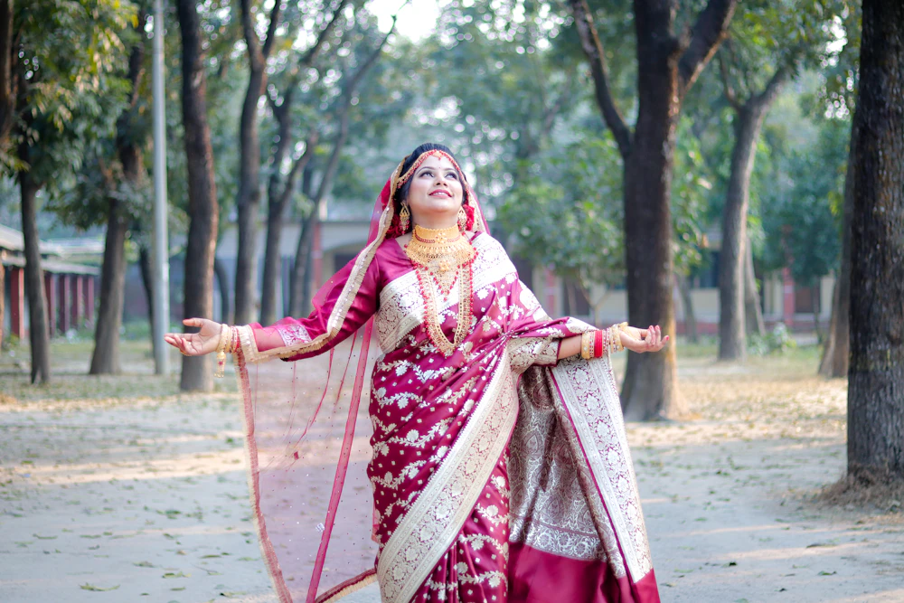 Bride in traditional South Indian attire