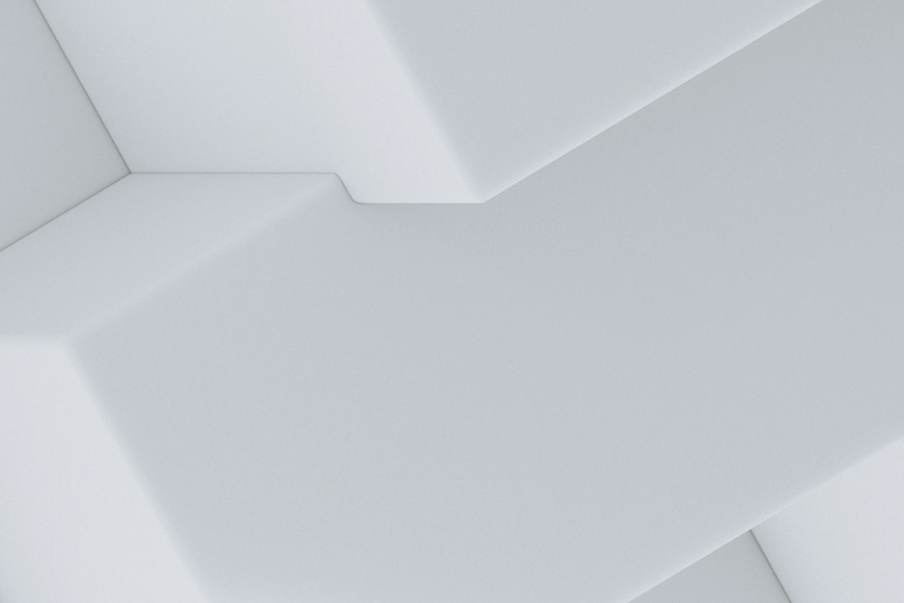 Minimal white geometric planes with soft shadows