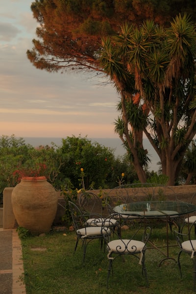 Open-air dining with candlelight