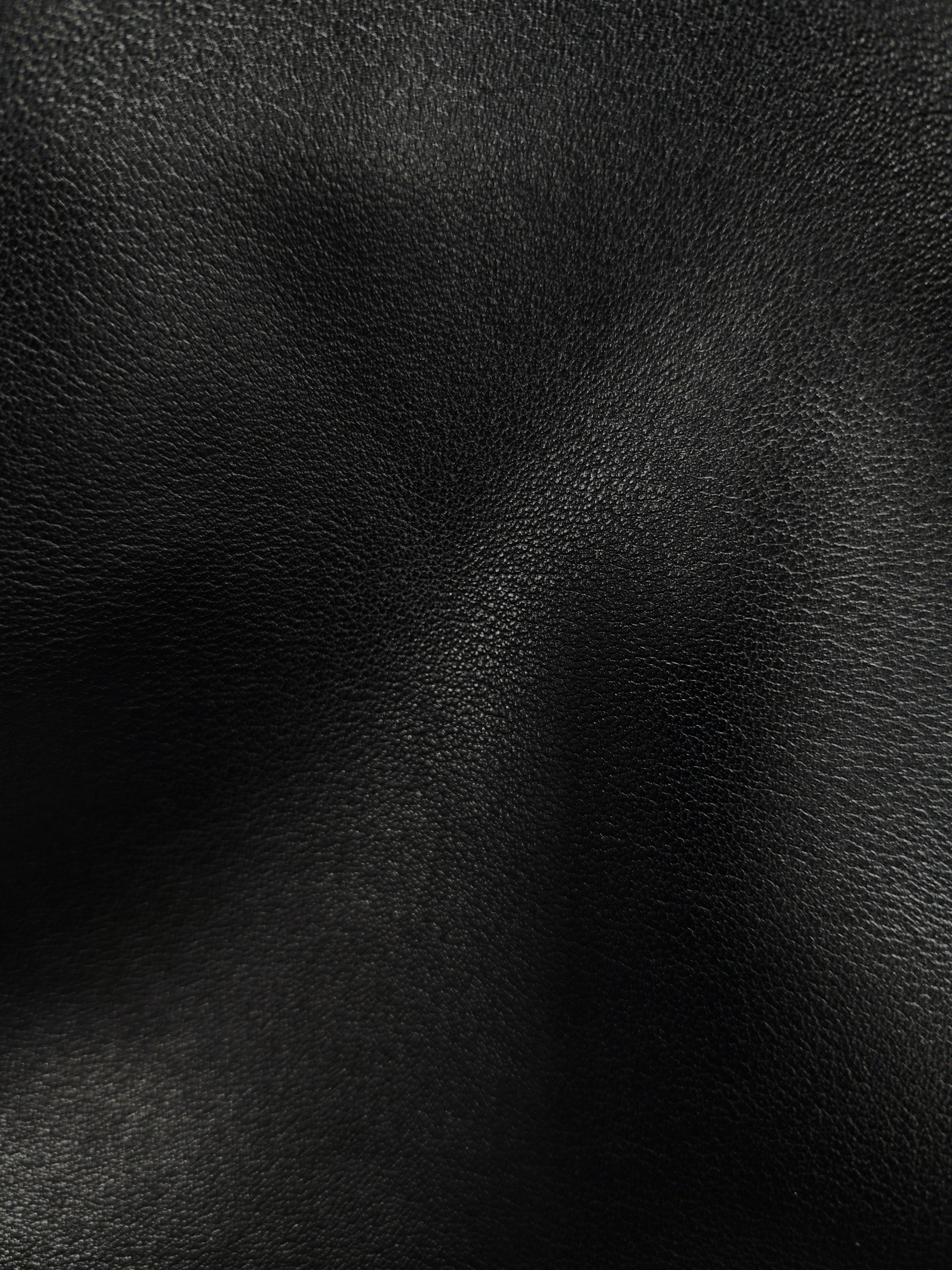 Close-up texture of black leather material
