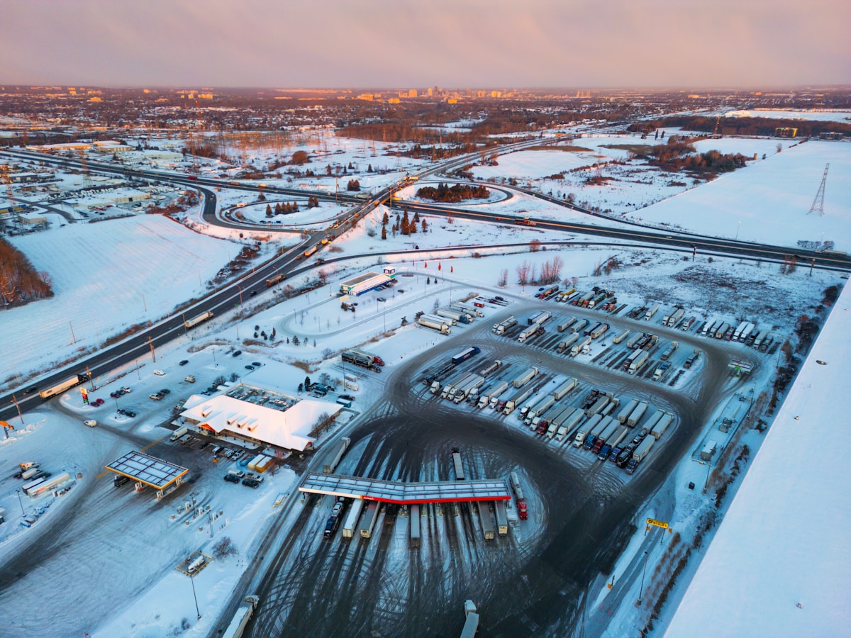 We care about truck drivers image background image