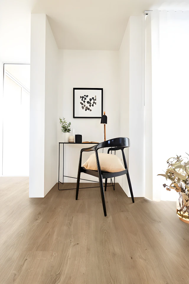 Light timber floor interior — illustrative stock photograph
