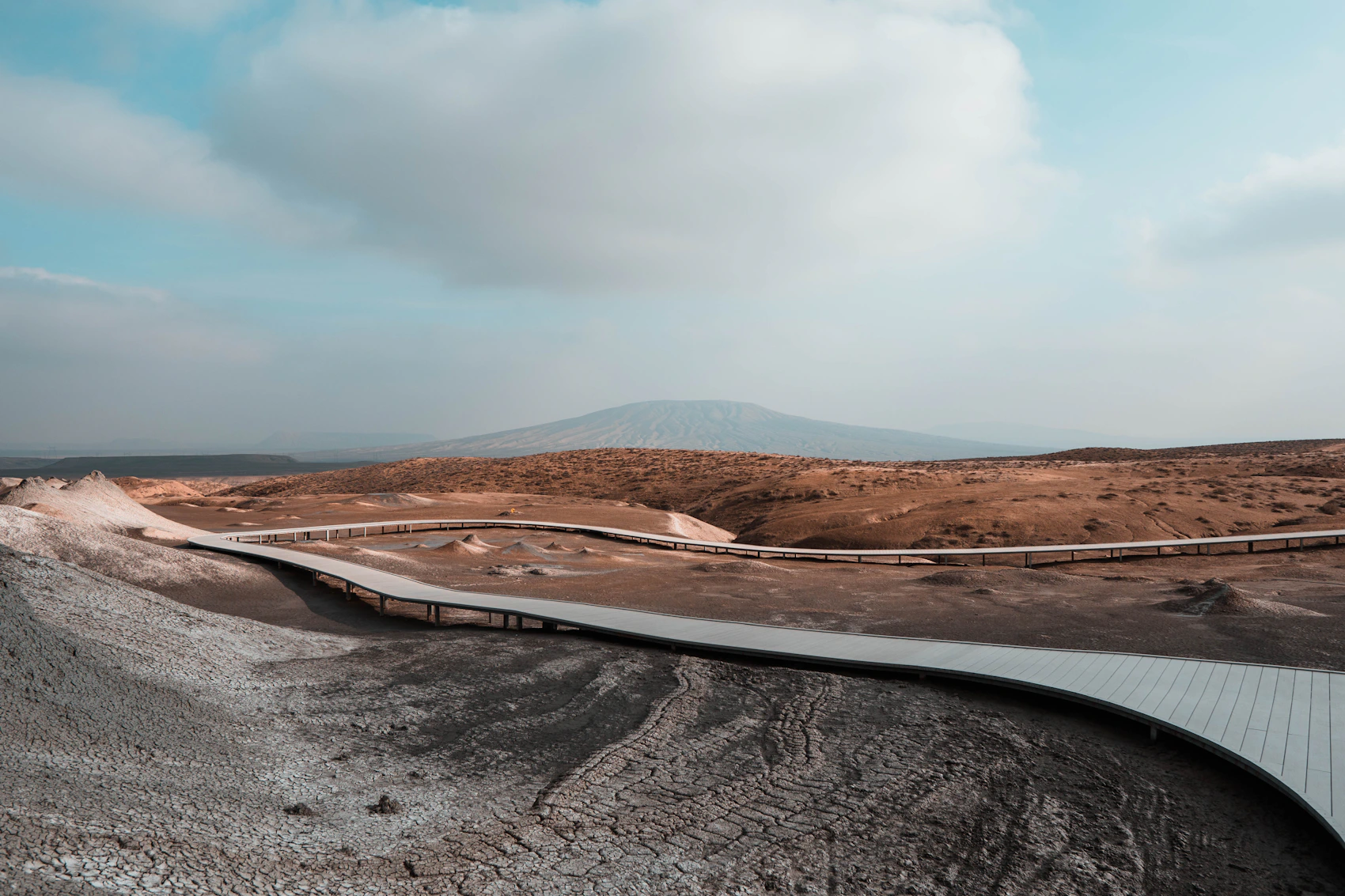 Mud volcano landscape near Baku, Azerbaijan