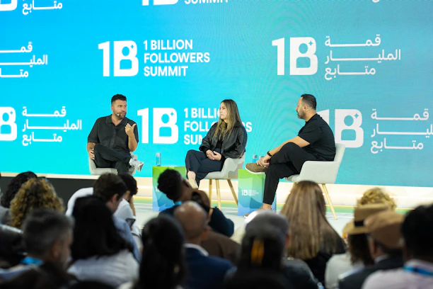 Speakers on stage at 1 billion followers summit