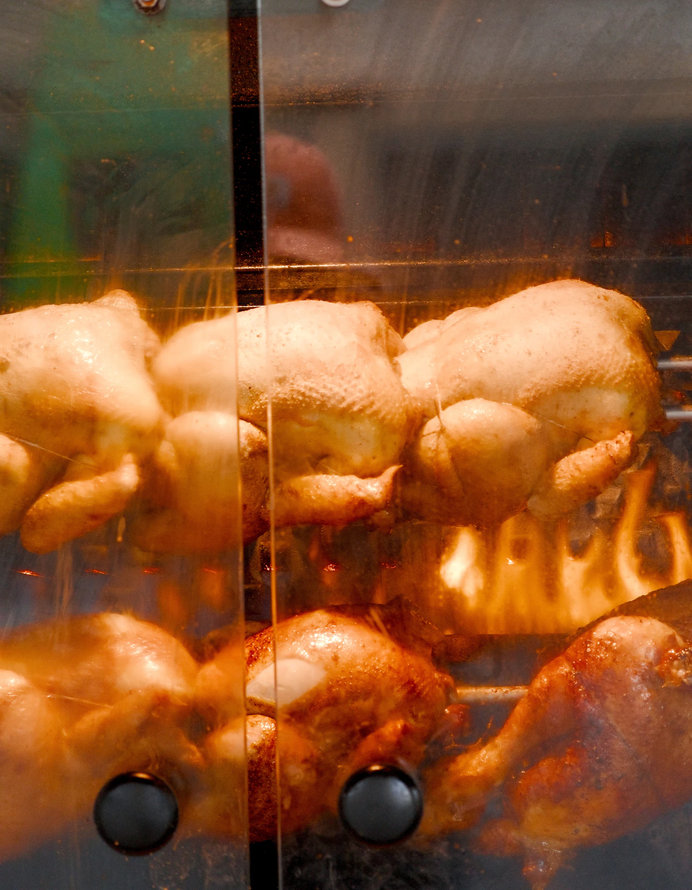 Open-flame rotisserie