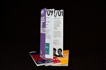 Folded brochures and pamphlets stacked together