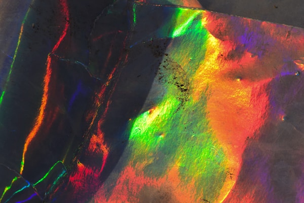 Holographic security label detail