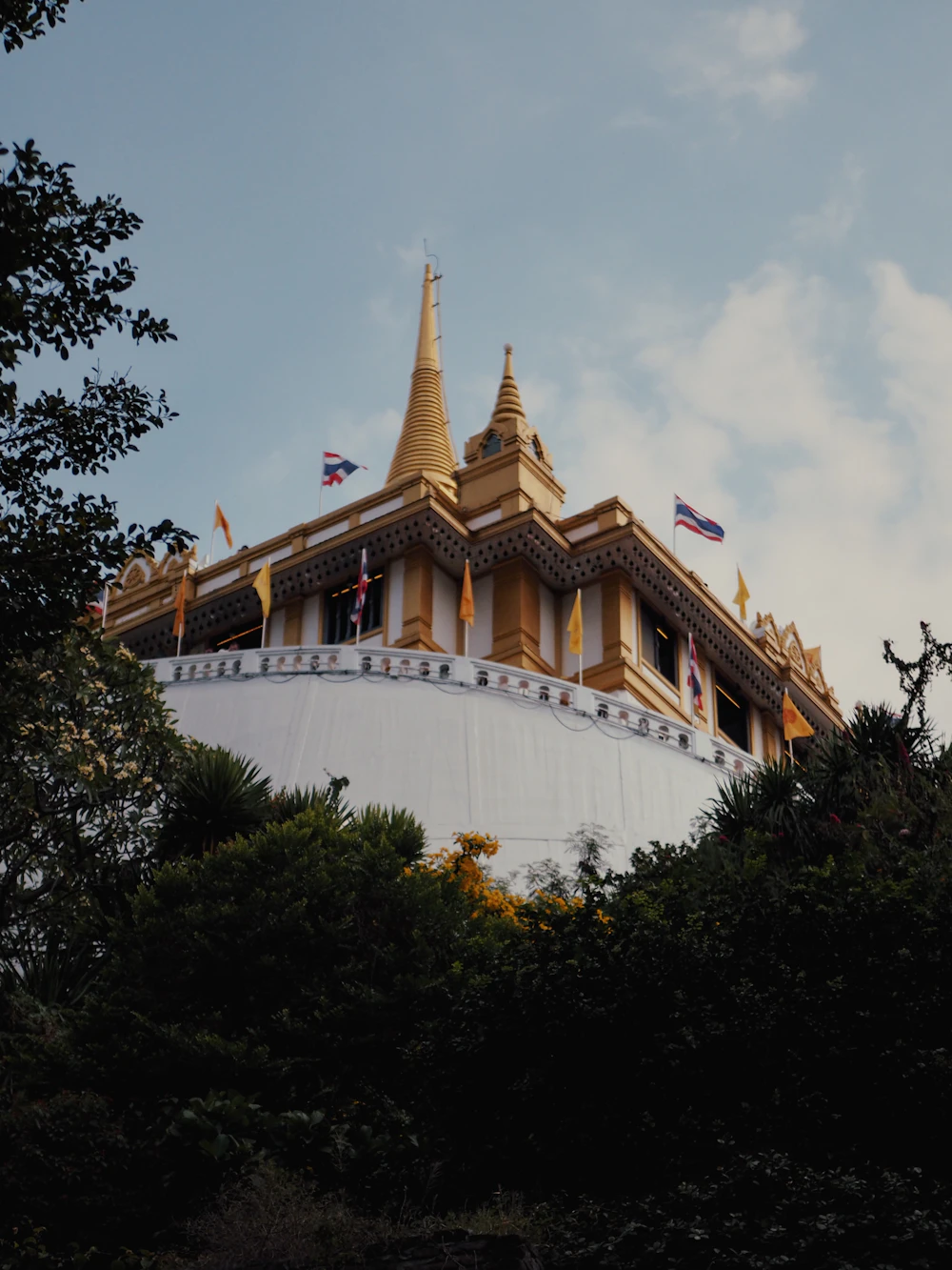 Wat Saket, the Golden Mount, its golden chedi rising above Bangkok